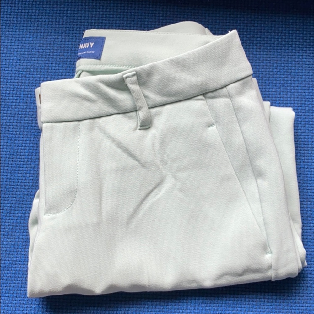 Old Navy work pants cropped sea foam green sz 0